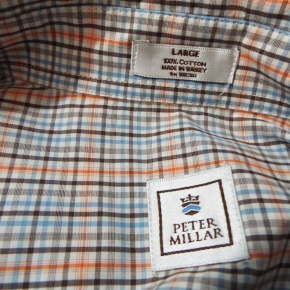 Peter Millar Men’s 100% Cotton Long Sleeve Button Down Shirt  - Size Large - Picture 11 of 14